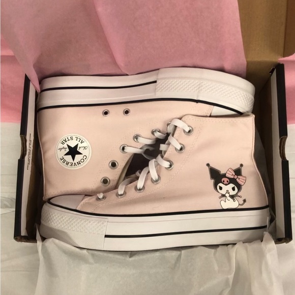 pink platform converse